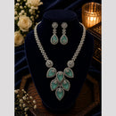 FS Collection Dazzling American Diamond And Austrian Stone Necklace Set