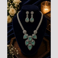 FS Collection Dazzling American Diamond And Austrian Stone Necklace Set