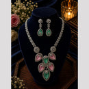 FS Collection Dazzling American Diamond And Austrian Stone Necklace Set