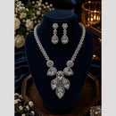 FS Collection Dazzling American Diamond And Austrian Stone Necklace Set