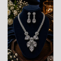 FS Collection Dazzling American Diamond And Austrian Stone Necklace Set