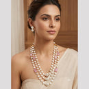 FS Collection Classic Pota Stone And Beads Necklace Set