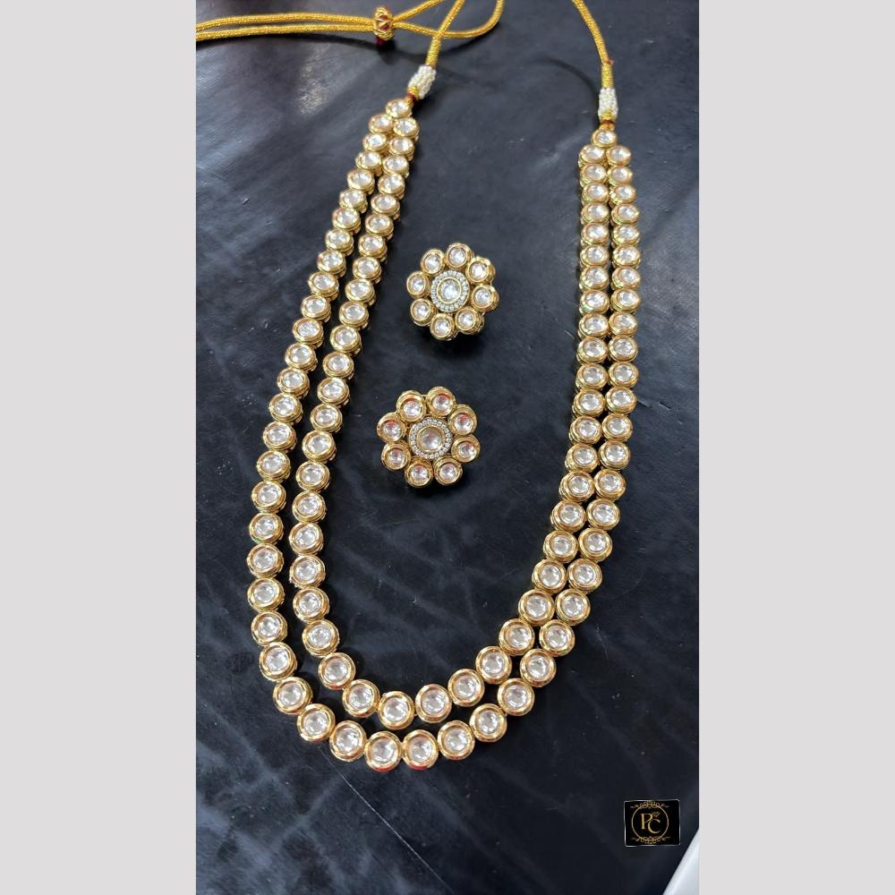 FS Collection Classic Kundan Stone Necklace Set