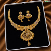 FS Collection Classic Pota Stone And Austrian Stone Necklace Set