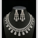 FS Collection Dazzling American Diamond And Austrian Stone Necklace Set