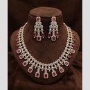FS Collection Dazzling American Diamond And Austrian Stone Necklace Set