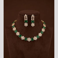 FS Collection Dazzling American Diamond Necklace Set