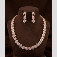 FS Collection Dazzling American Diamond Necklace Set