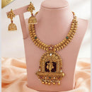 FS Collection Classic Pota Stone And Pearl Temple Necklace Set