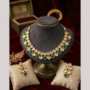 FS Collection Elegant Kundan Stone Necklace Set