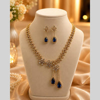 FS Collection Royal Look American Daimond And Austrian Stone Necklace Set