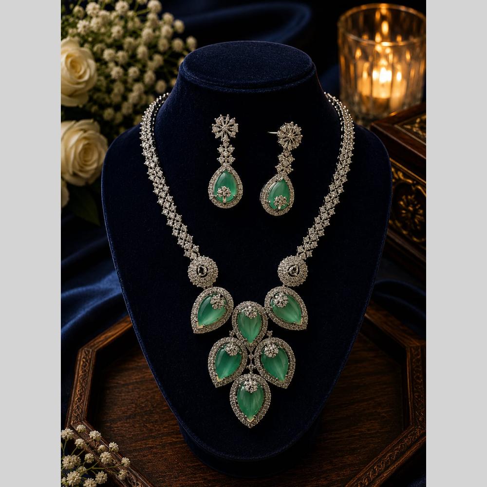 FS Collection Royal Look American Daimond And Austrian Stone Necklace Set