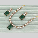 FS Collection Glamorous Polki Kundan Stone Necklace Set