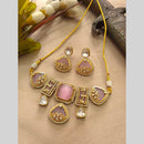 FS Collection Elegant Pota Stone Festive Choker Necklace Set
