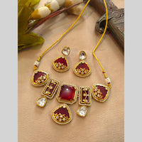 FS Collection Elegant Pota Stone Festive Choker Necklace Set