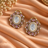 FS Collection Glamorous American Diamond Sparkle Stud Earrings