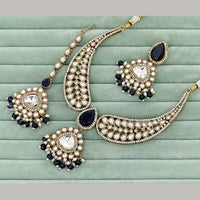 FS Collection Classic Pota Stone And Beaded Necklace Set