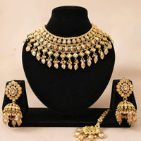 FS Collection Classic Pota Stone And Beaded Necklace Set