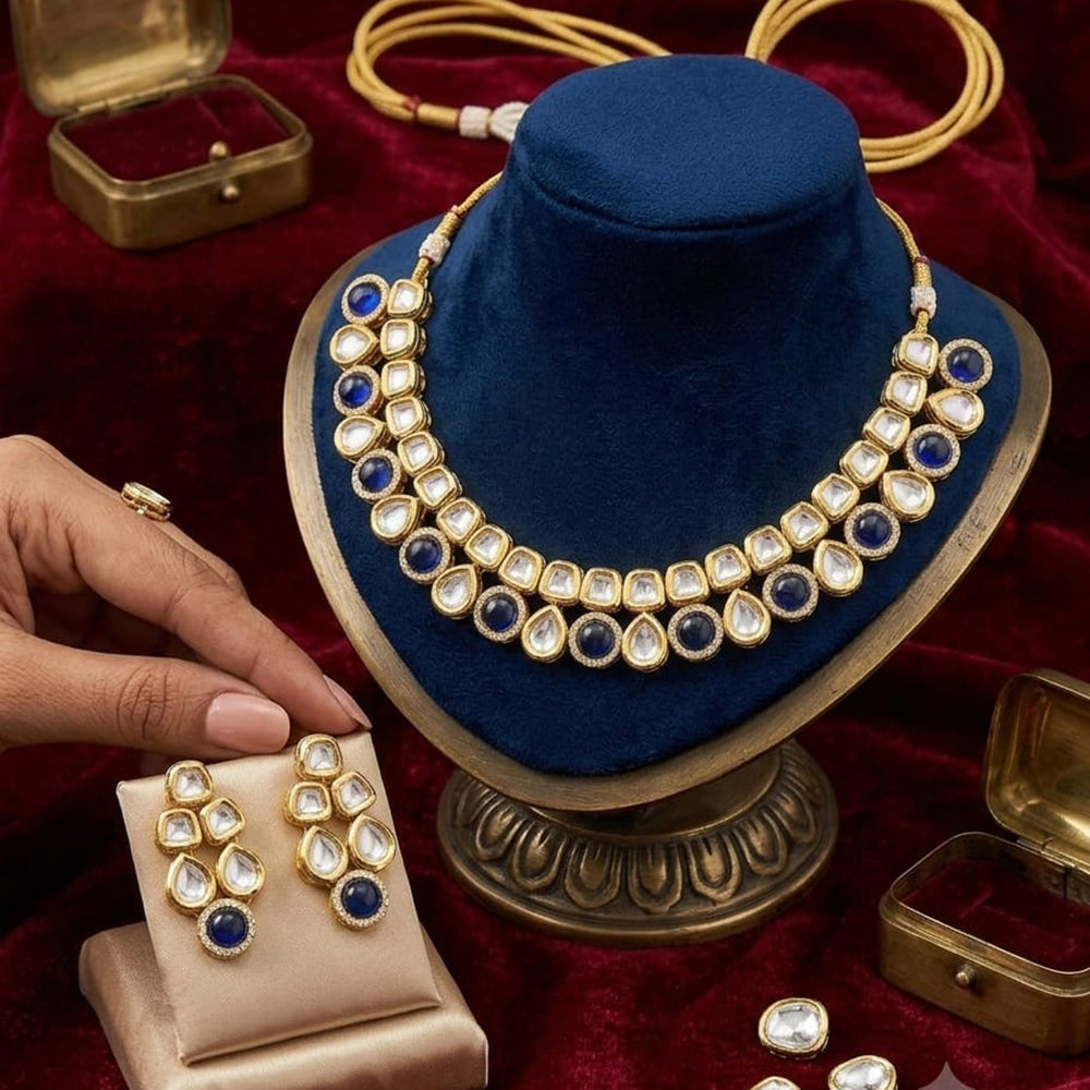 FS Collection Classic Pota Stone Necklace Set