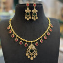 FS Collection Designer American Diamond Occasion Wear Necklace Set