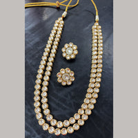 FS Collection Elegant Kundan Stone Necklace Set