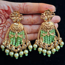 FS Collection Fancy Crystal Stone And Beads Dangler Earrings