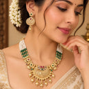 FS Collection Elegant Pota Stone Pearl And Beads Necklace Set