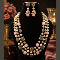 FS Collection Elegant Pota Stone And Beads Necklace Set