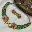 FS Collection Elegant Pota Stone Elephant Motif Necklace Set