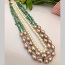 FS Collection Unique Pearl And Beaded Necklace for Traditional Wear