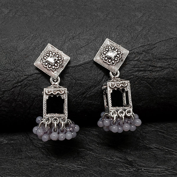 Darshana Jewels Oxidised Plated Jhumki Earrings