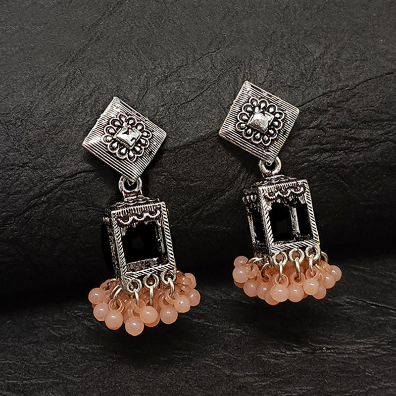 Darshana Jewels Oxidised Plated Jhumki Earrings