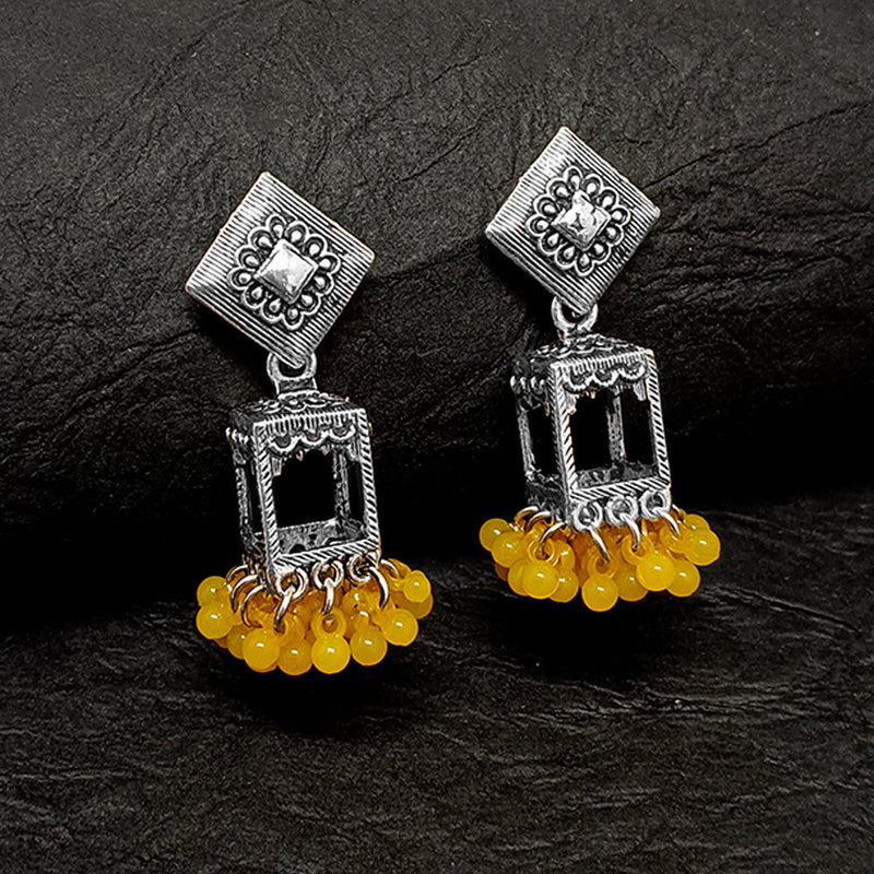 Darshana Jewels Oxidised Plated Jhumki Earrings