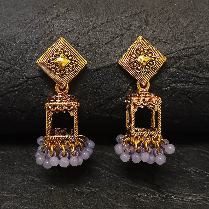 Darshana Jewels Gold Plated Jhumki Earrings