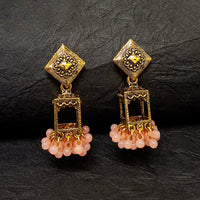 Darshana Jewels Gold Plated Jhumki Earrings