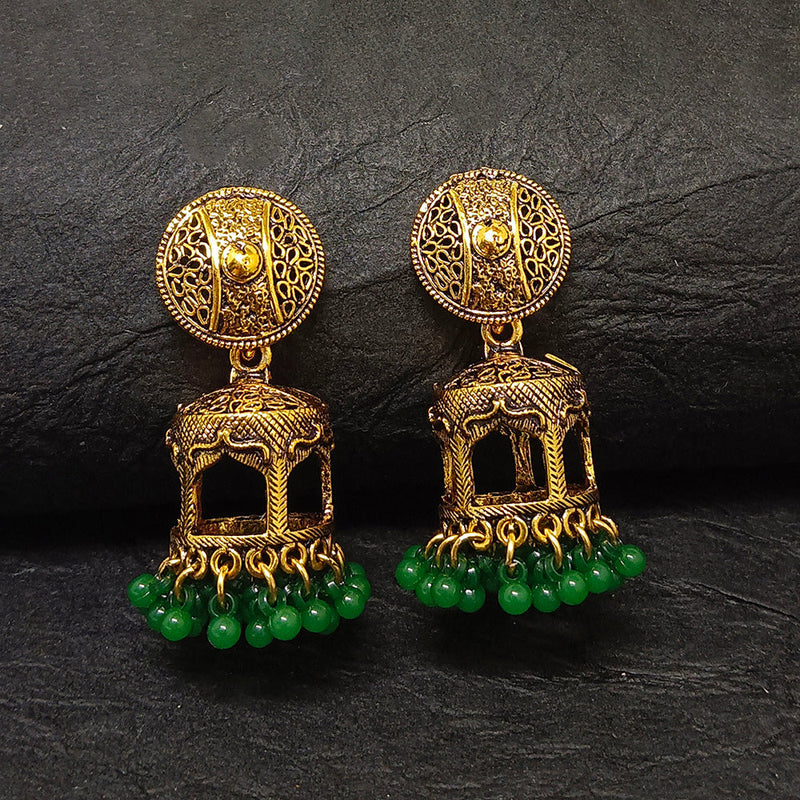 Darshana Jewels Gold Plated Jhumki Earrings