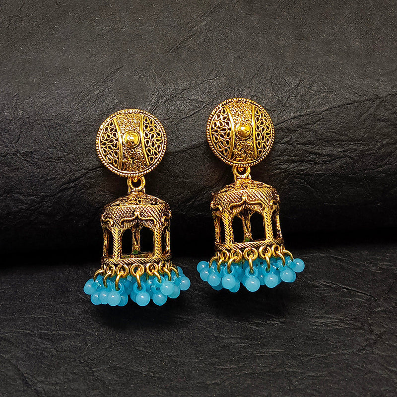 Darshana Jewels Gold Plated Jhumki Earrings