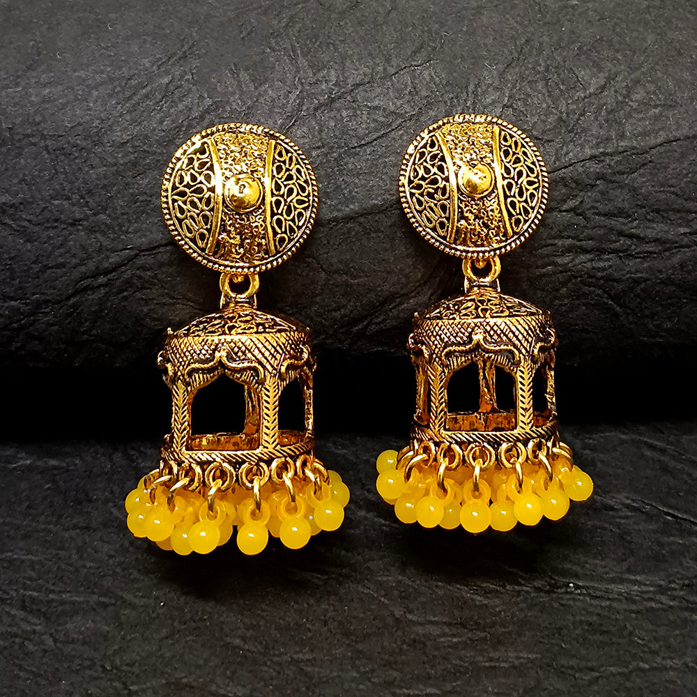 Darshana Jewels Gold Plated Jhumki Earrings