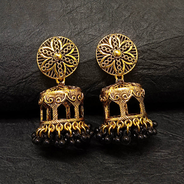 Darshana Jewels Gold Plated Jhumki Earrings