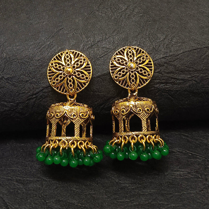 Darshana Jewels Gold Plated Jhumki Earrings