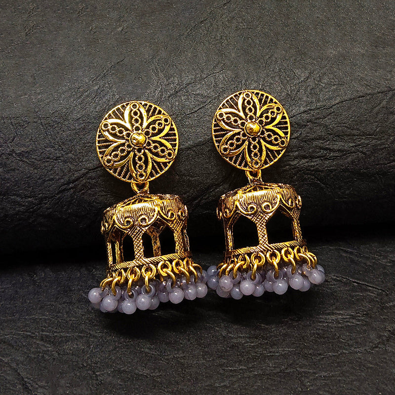 Darshana Jewels Gold Plated Jhumki Earrings