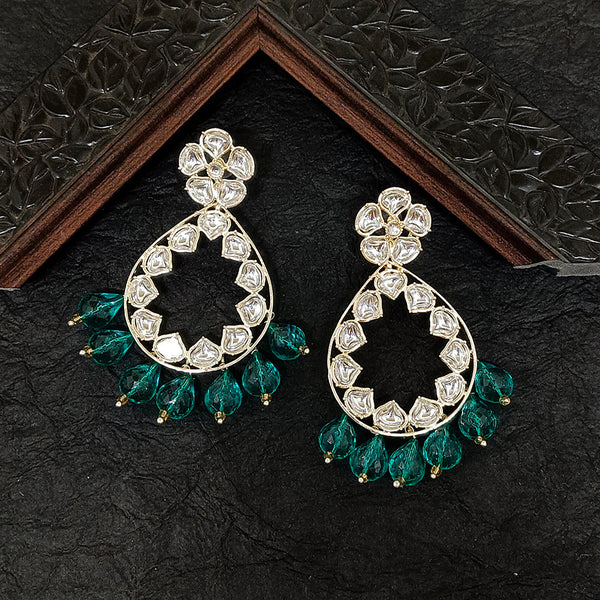 Darshana Jewels Gold Plated Kundan Stone Dangler Earrings