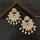 Darshana Jewels Gold Plated Kundan Stone Dangler Earrings