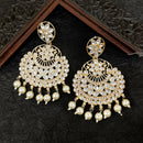 Darshana Jewels Gold Plated Kundan Stone Dangler Earrings