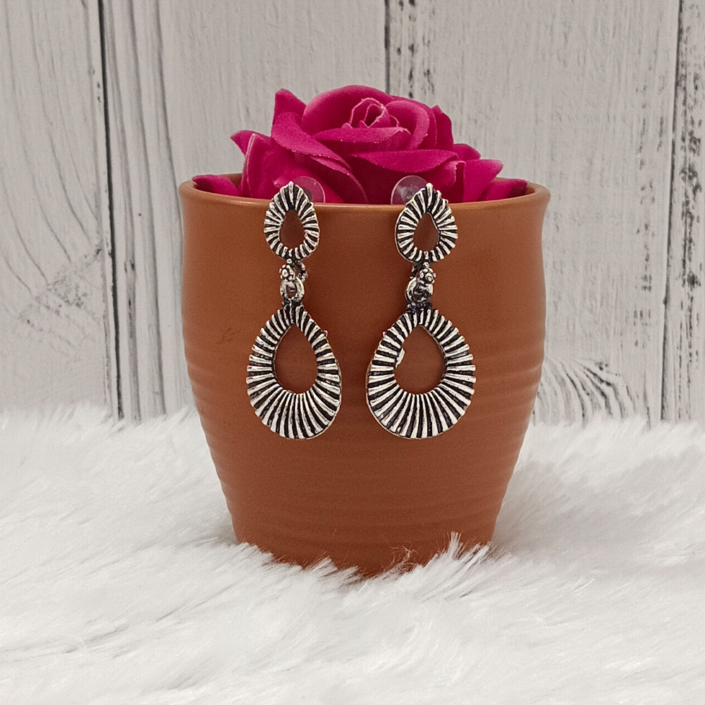 Darshana Jewels Oxidised Plated Dangler Earrings