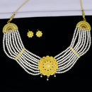 Mahavir Gold Plated Pearls Meenakari Necklace Set