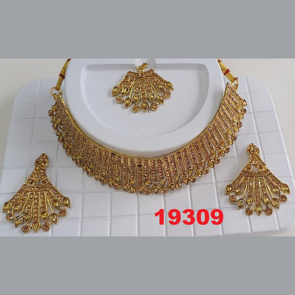 Crescent Creation Gold Plated Austrian Stone Necklace Set