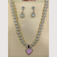 Crescent Creation Intricately Designed Necklace Set with Delicate Pearl Detailing