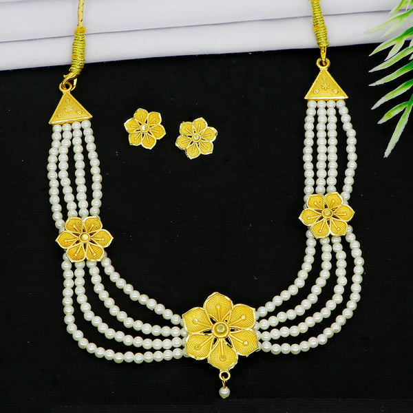 Mahavir Gold Plated Choker Necklace Set