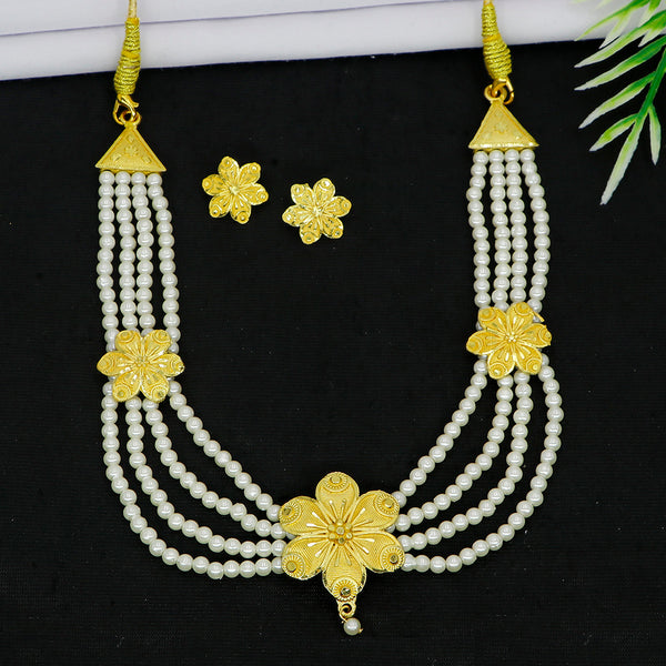 Mahavir Gold Plated Choker Necklace Set